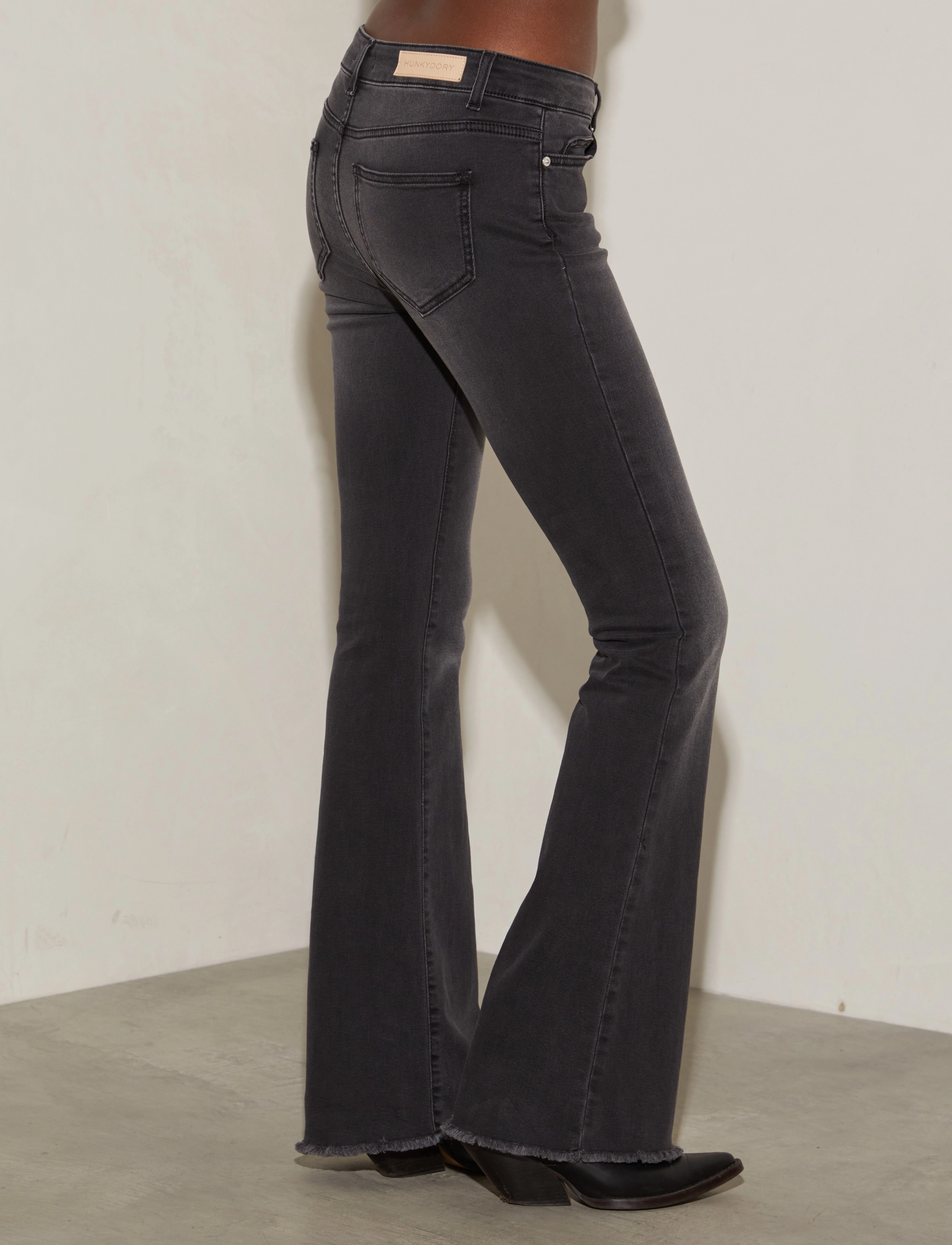 HUNKYDORY - Jesse Flared Denim - used black - 3