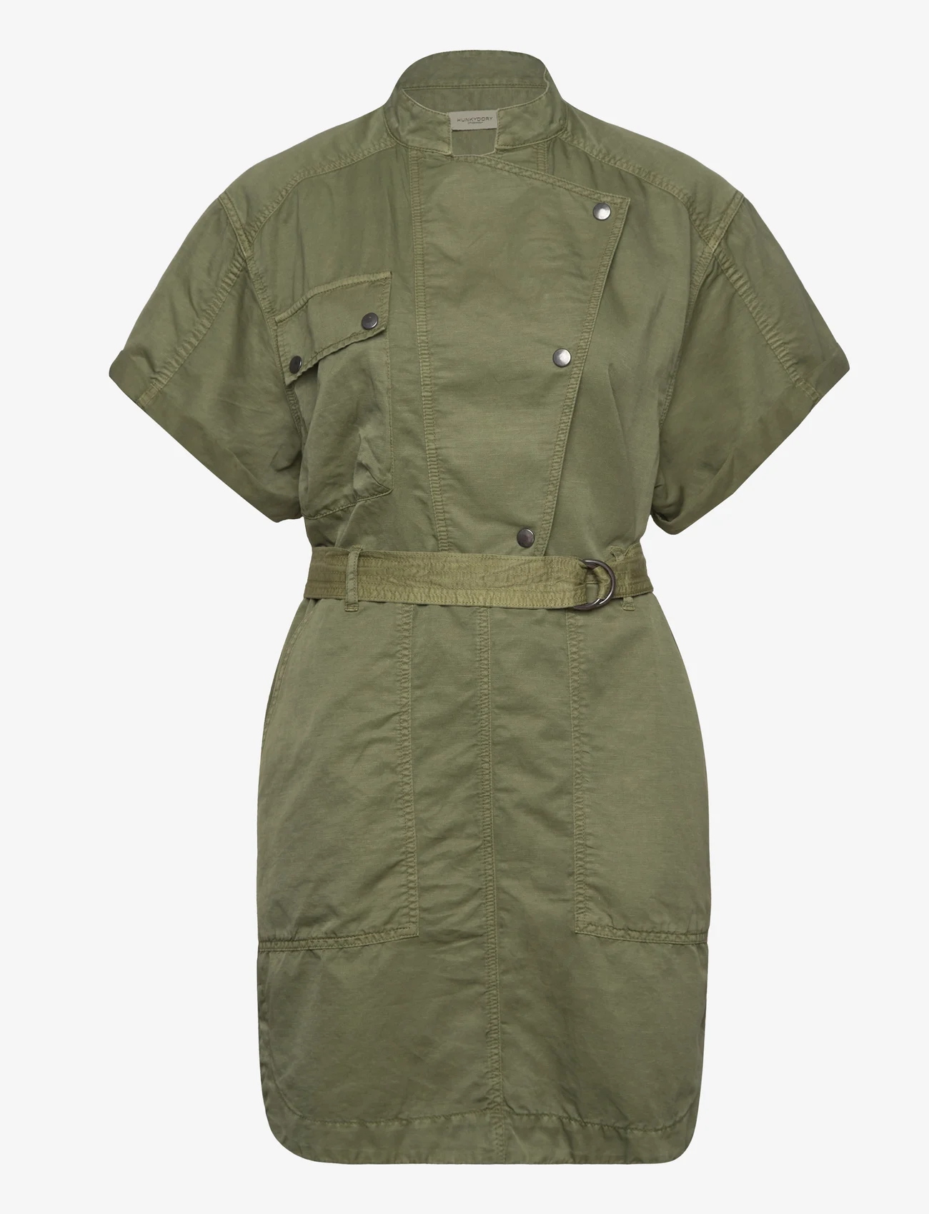 HUNKYDORY - Justine Dress - skjortklänningar - olive green - 0