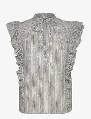 HUNKYDORY - Georgina Blouse - sleeveless blouses - frosty chalk aop - 0