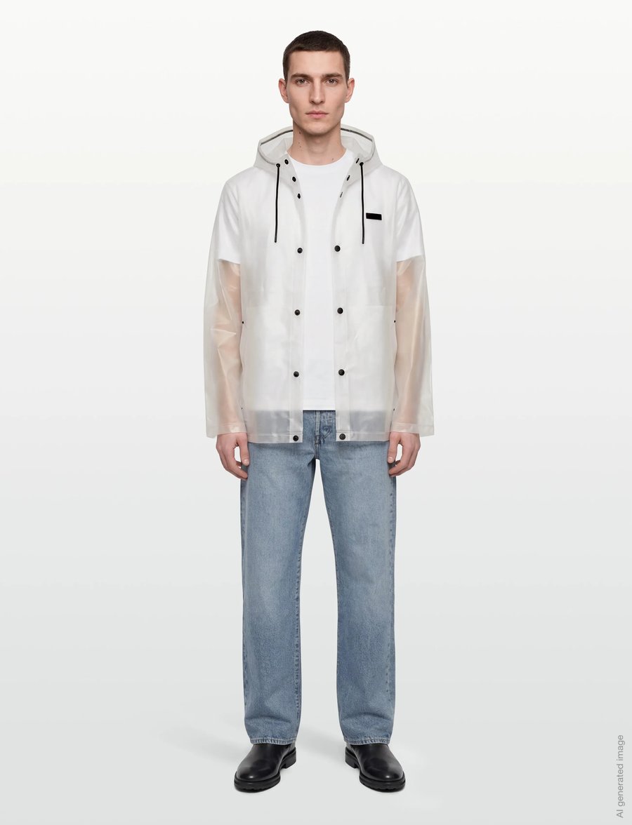 Hunter - PU HOODED JACKET - płaszcze przeciwdeszczowe - clear matte - 0