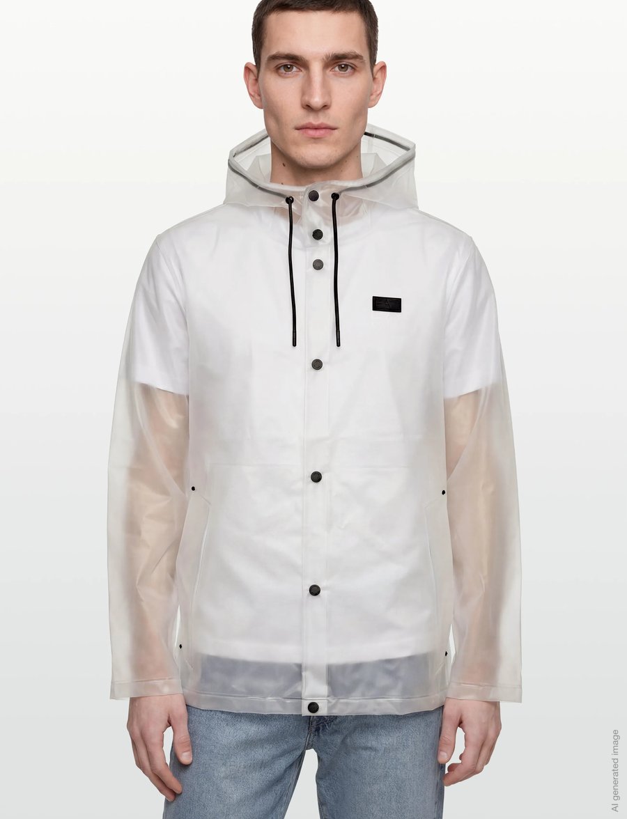Hunter - PU HOODED JACKET - płaszcze przeciwdeszczowe - clear matte - 3