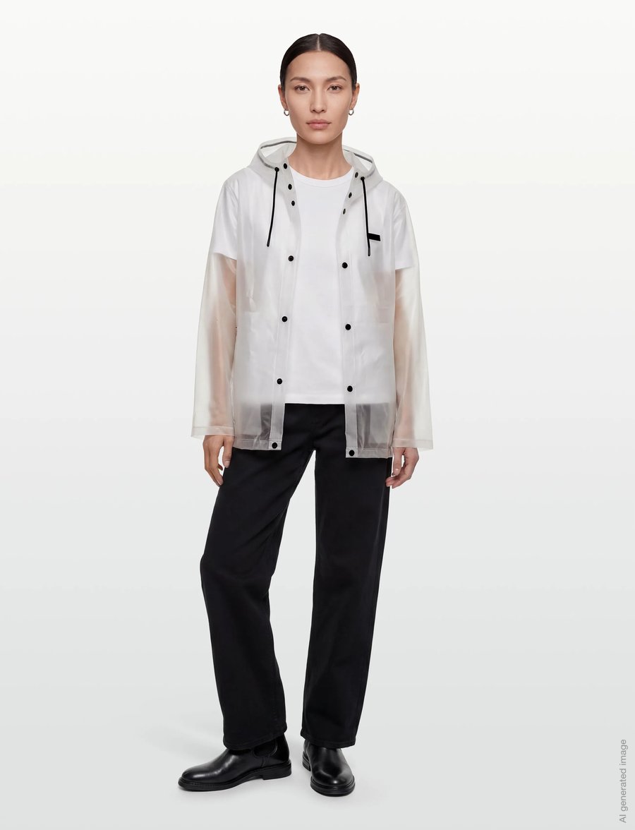 Hunter - PU HOODED JACKET - płaszcze przeciwdeszczowe - clear matte - 4