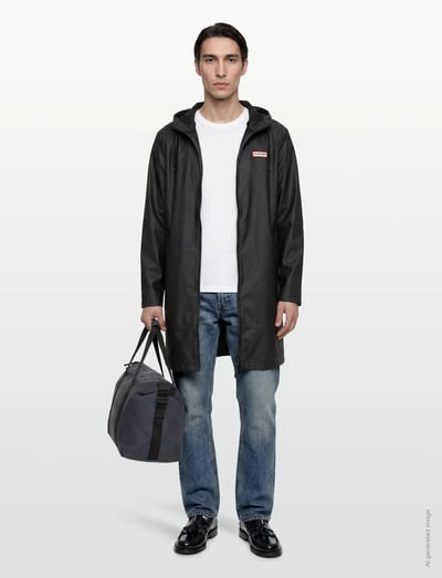 Hunter ANDREA PU RAINCOAT - Outerwear - BLACK / black