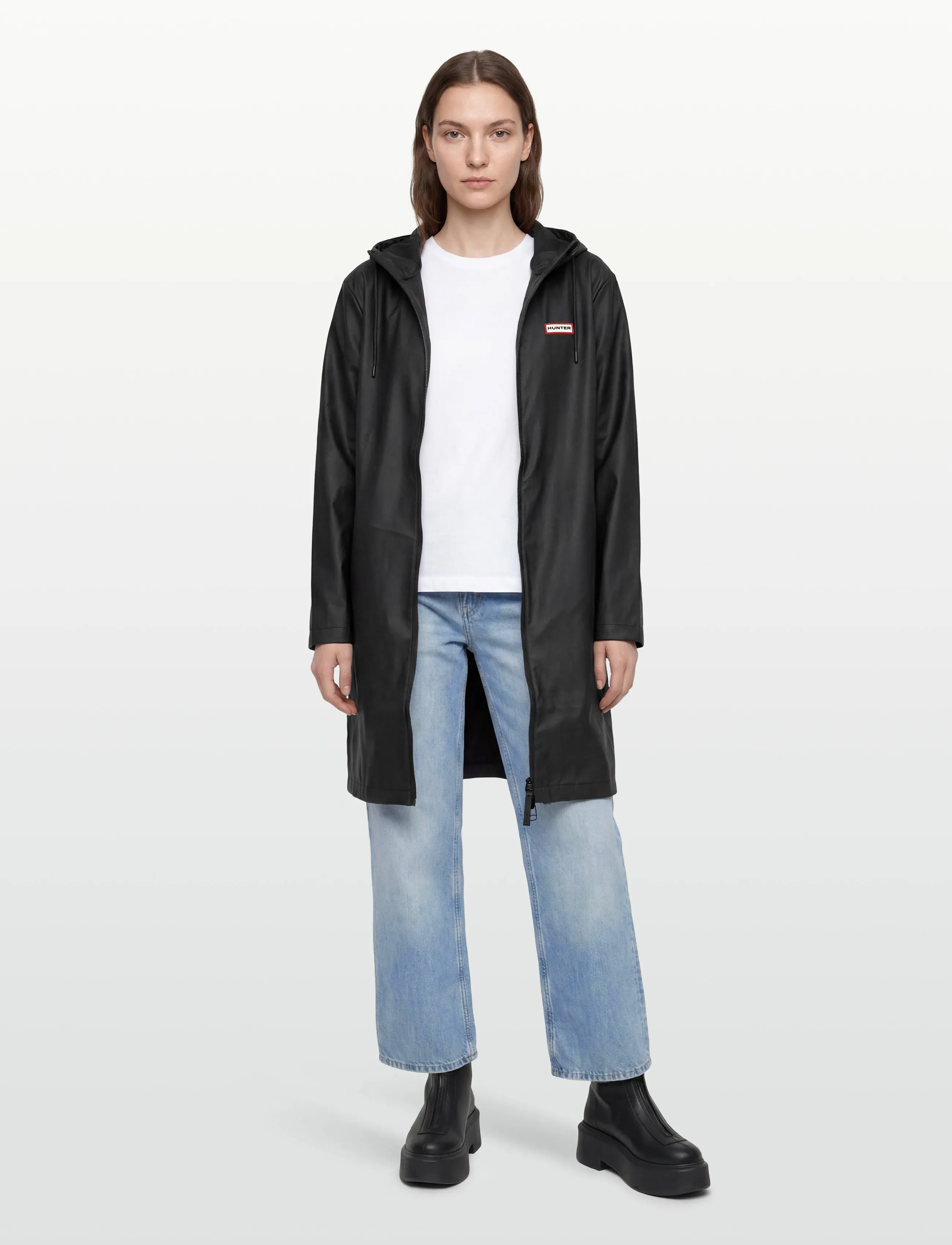 Hunter - ANDREA PU RAINCOAT - rain jackets - black - 4