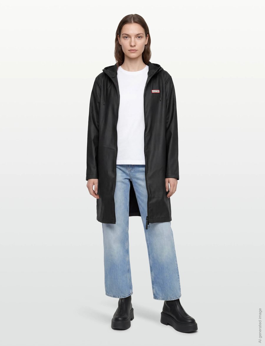 Hunter - ANDREA PU RAINCOAT - regnjakker - black - 4