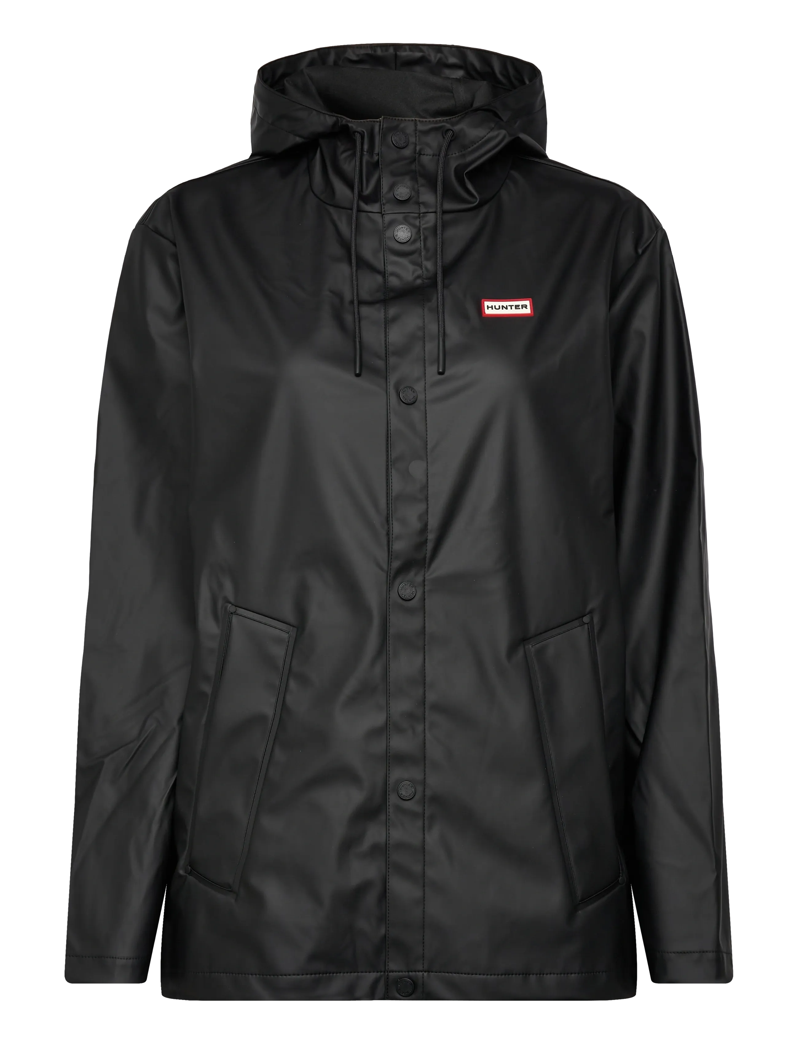 Hunter IZZY PU HOODED JACKET - Kläder - BLACK / black