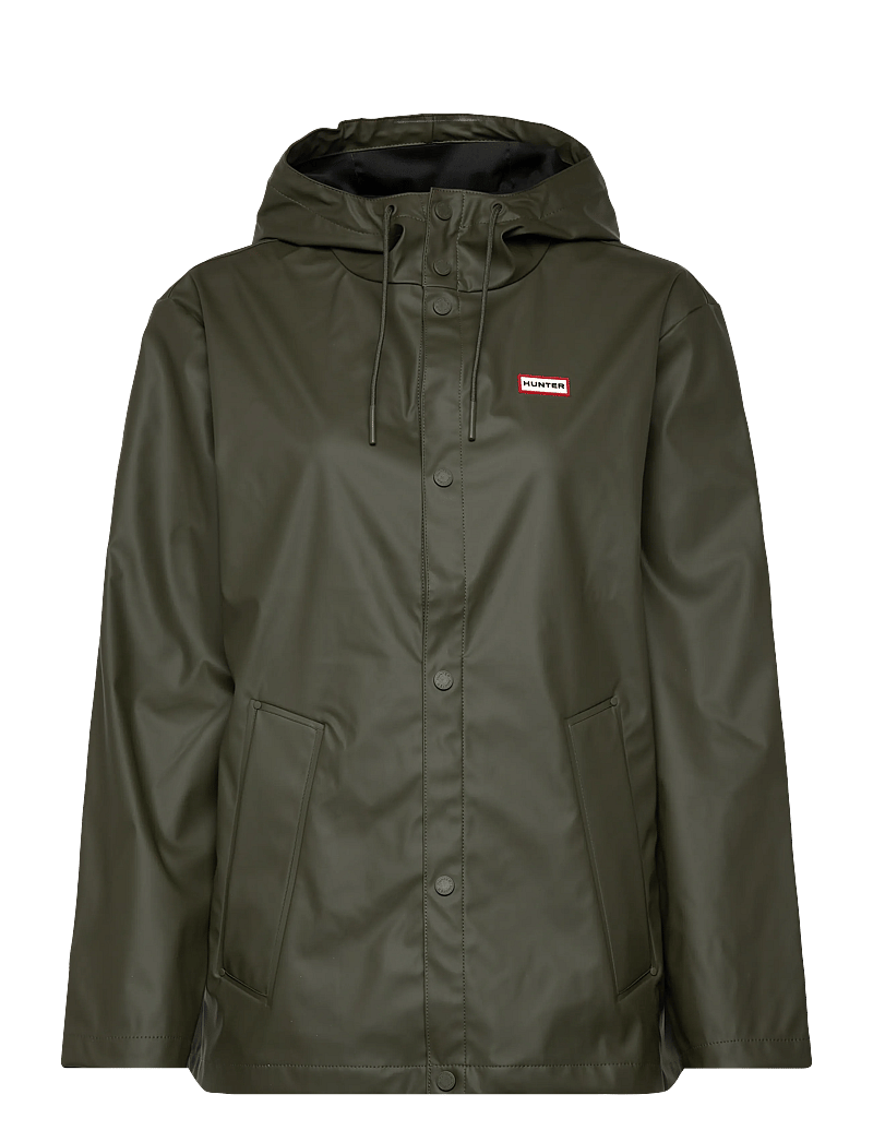 Hunter - IZZY PU HOODED JACKET - regnjakker - kambaba - 0