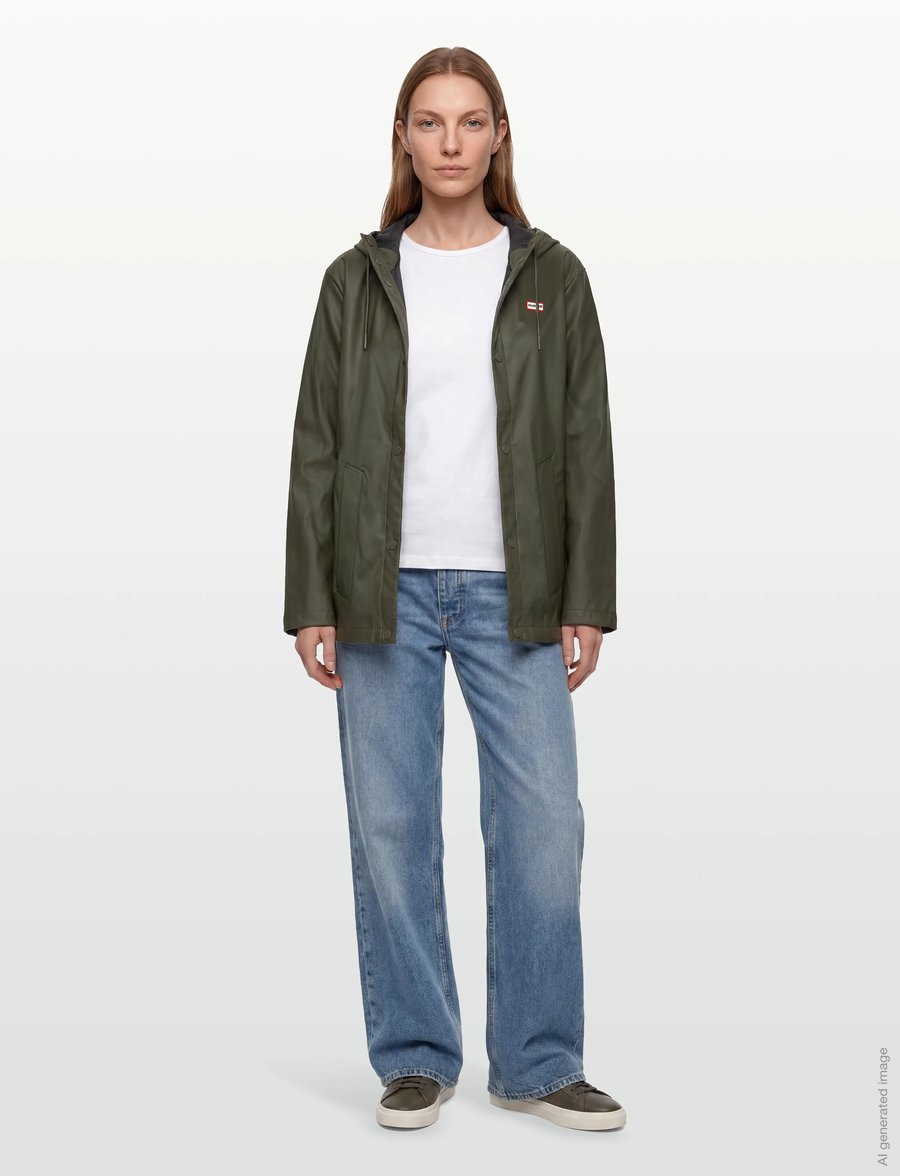 Hunter - IZZY PU HOODED JACKET - regenmäntel - kambaba - 4