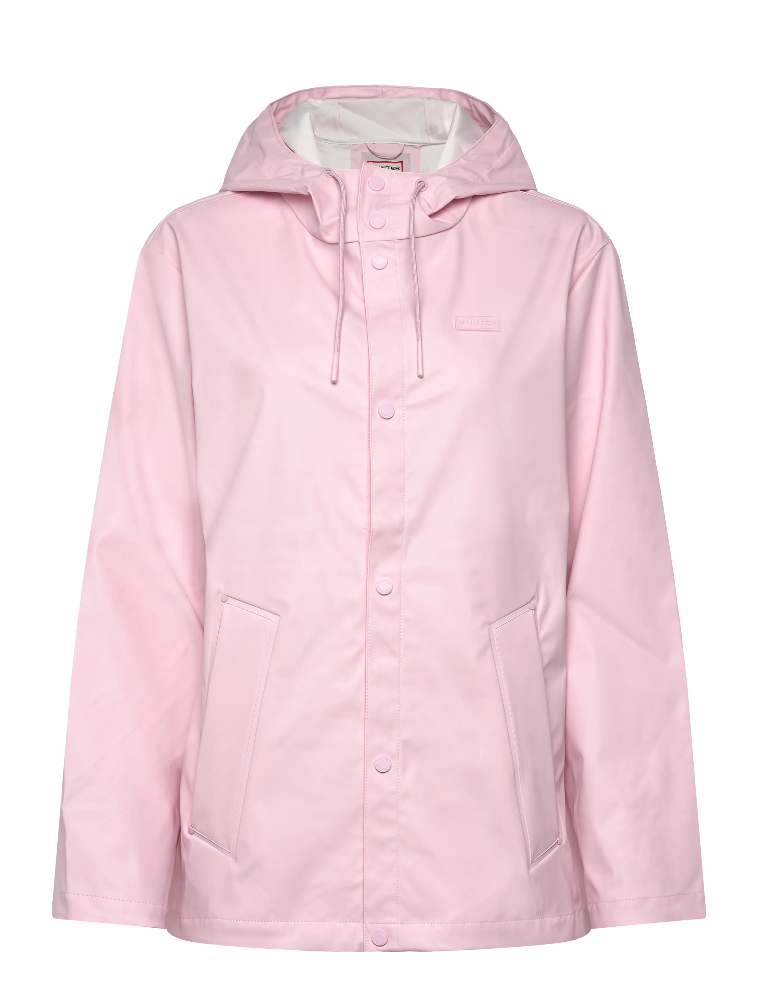HUNTER Izzy Pu Hooded Jacke Pink - S - Damen