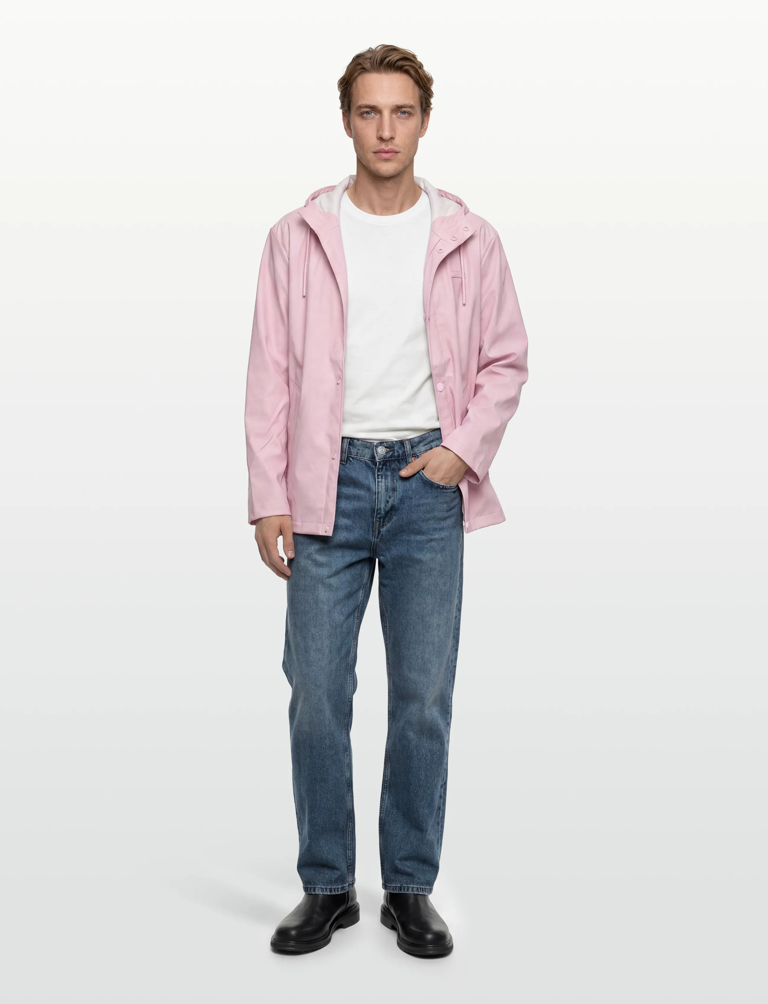 Hunter Izzy Pu Hooded Jacket, S, Rainwear, Rosa - Rain Coats, Frauen