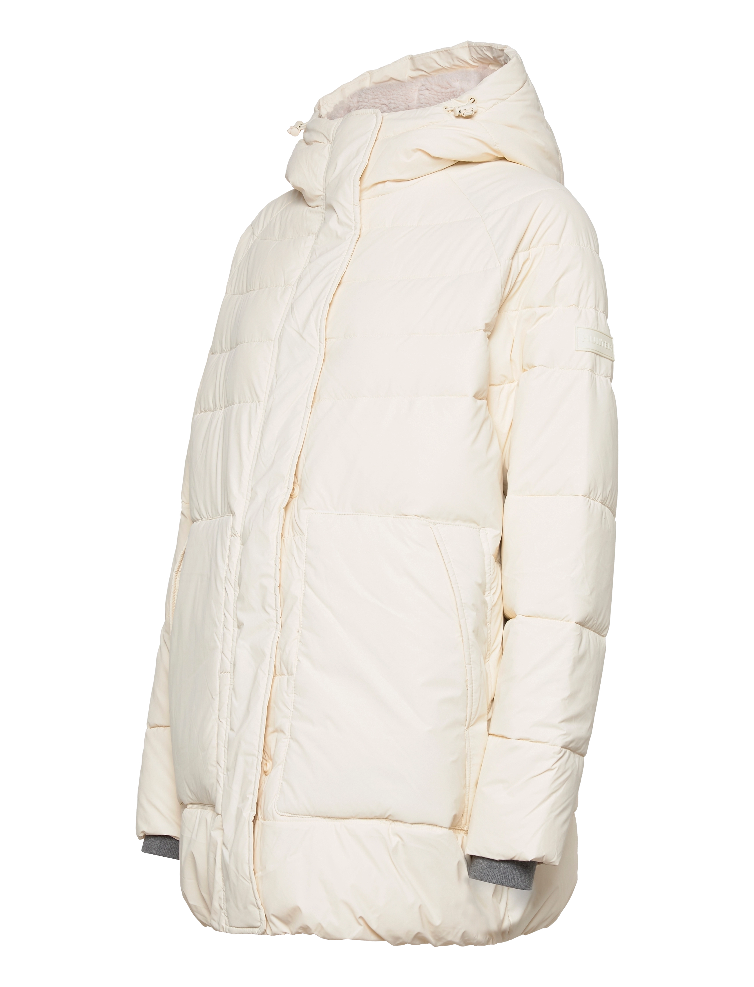Hunter - Womens Intrepid Mid Puffer - gefütterte & daunenjacken - white willow - 2