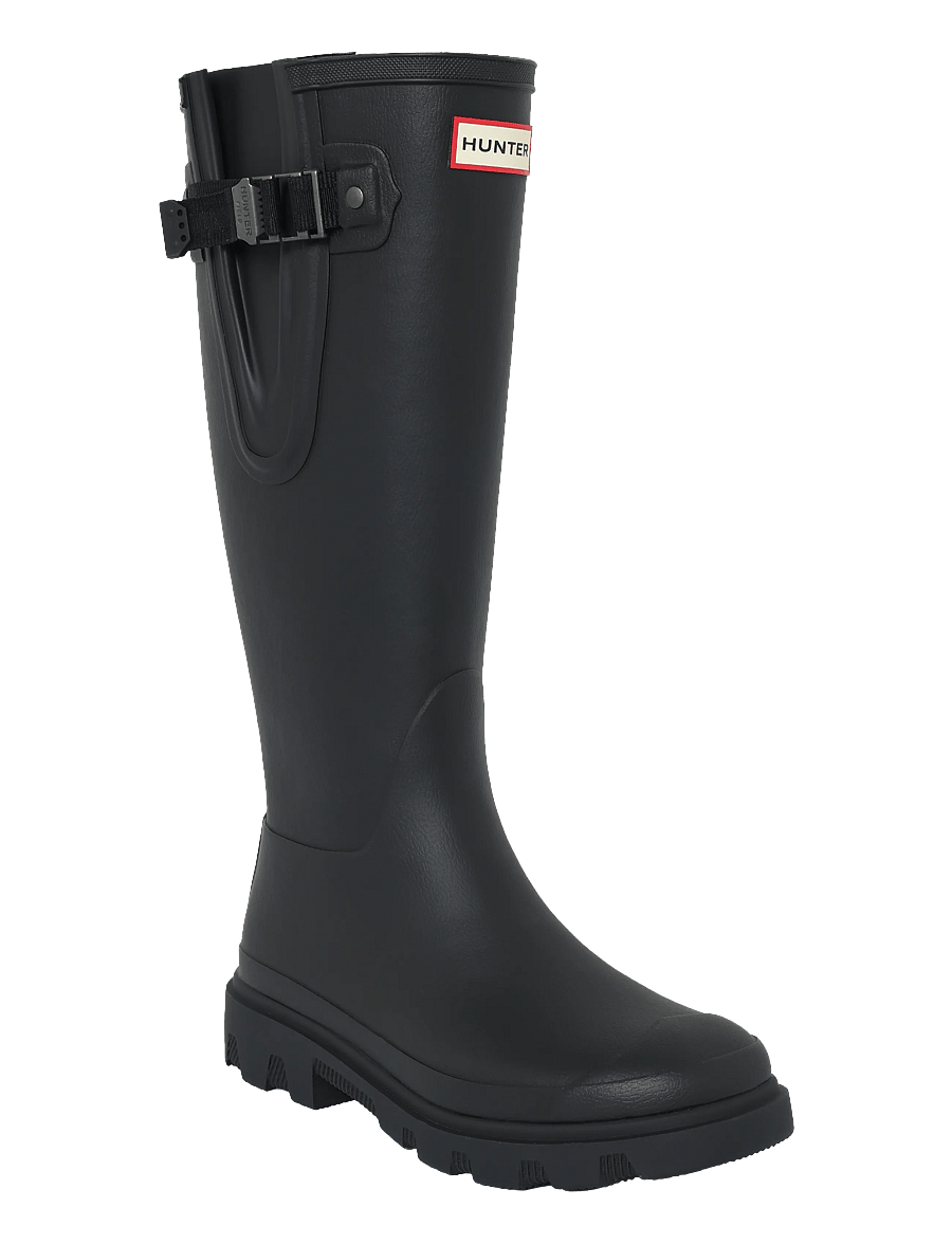 Hunter - UNISEX DOWNPOUR ADJUSTABLE BOOT - langskaftede støvler - black - 0