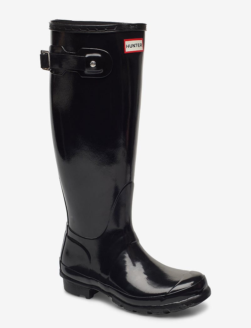 Hunter - WOMENS ORIGINAL TALL GLOSS BOOT - vardagsstil - black - 0