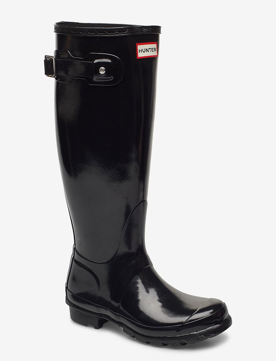 Hunter - WOMENS ORIGINAL TALL GLOSS BOOT - igapäevane stiil - black - 0