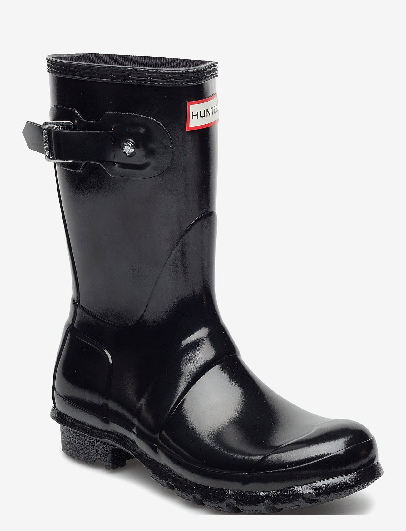Hunter Womens Original Short Gloss Boot - Hunter - BLACK / black