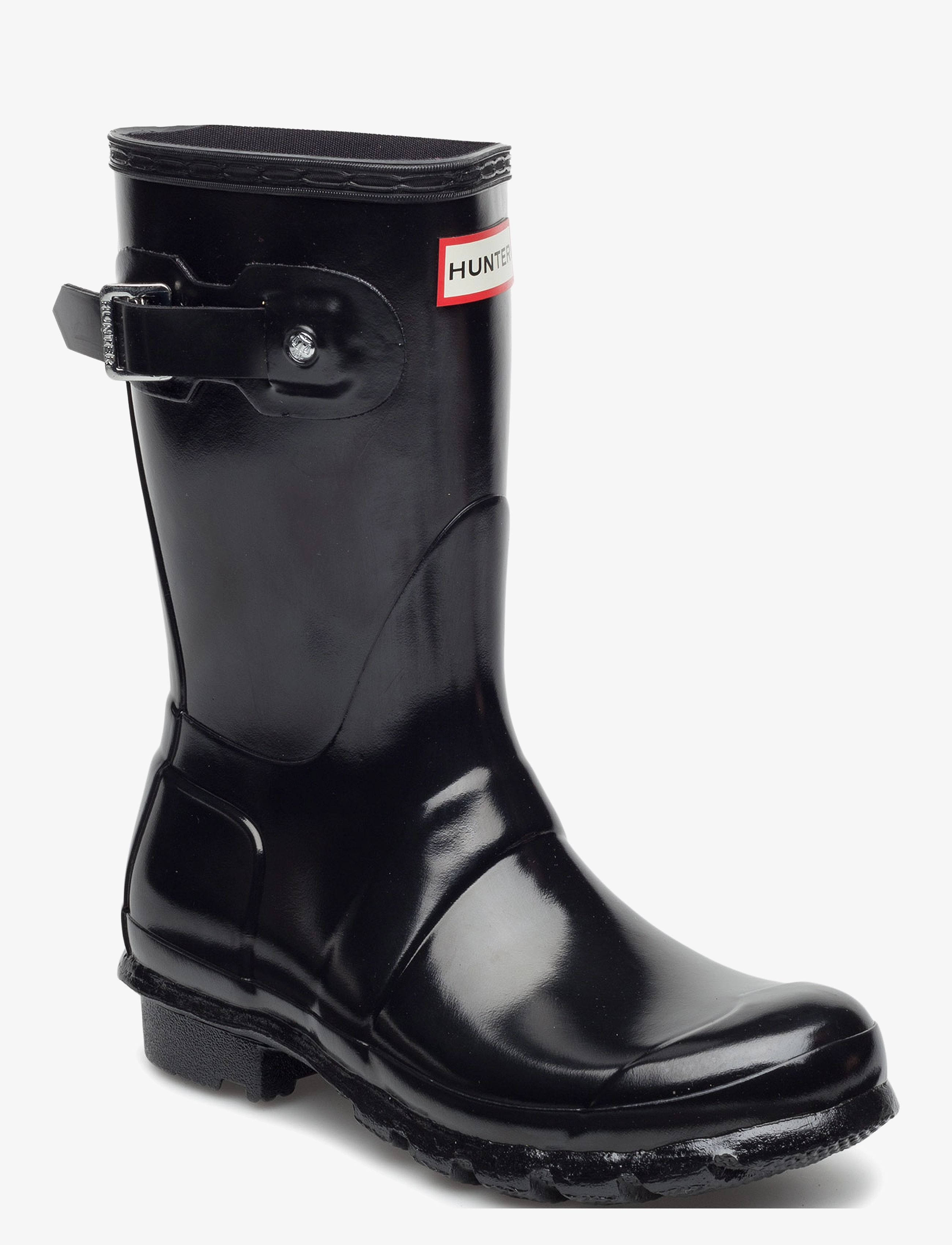 Hunter Womens Original Short Gloss Boot, 37, Boots, Schwarz - Rain Frauen