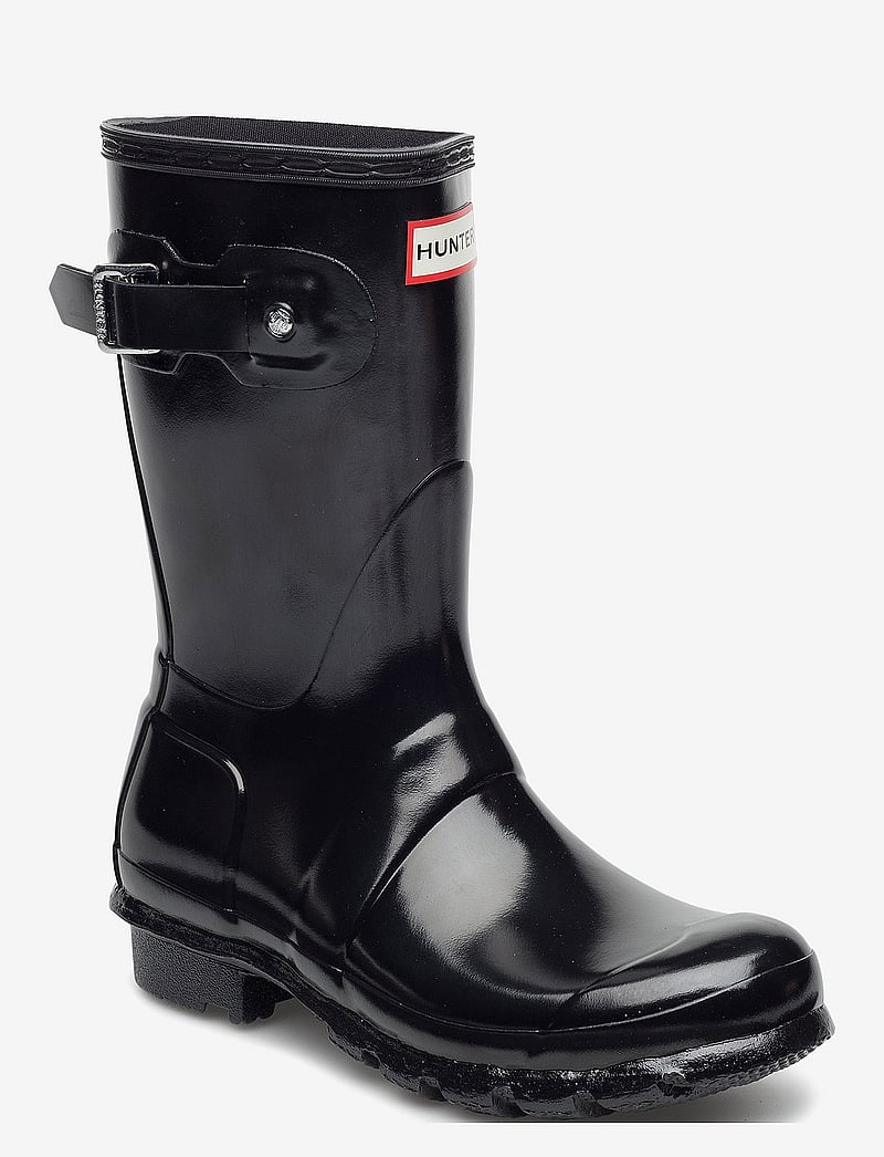Hunter - WOMENS ORIGINAL SHORT GLOSS BOOT - hverdags stil - black - 0