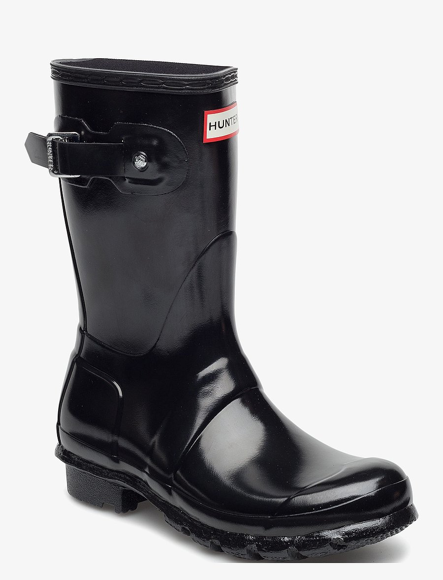 Hunter - WOMENS ORIGINAL SHORT GLOSS BOOT - alltags-style - black - 0