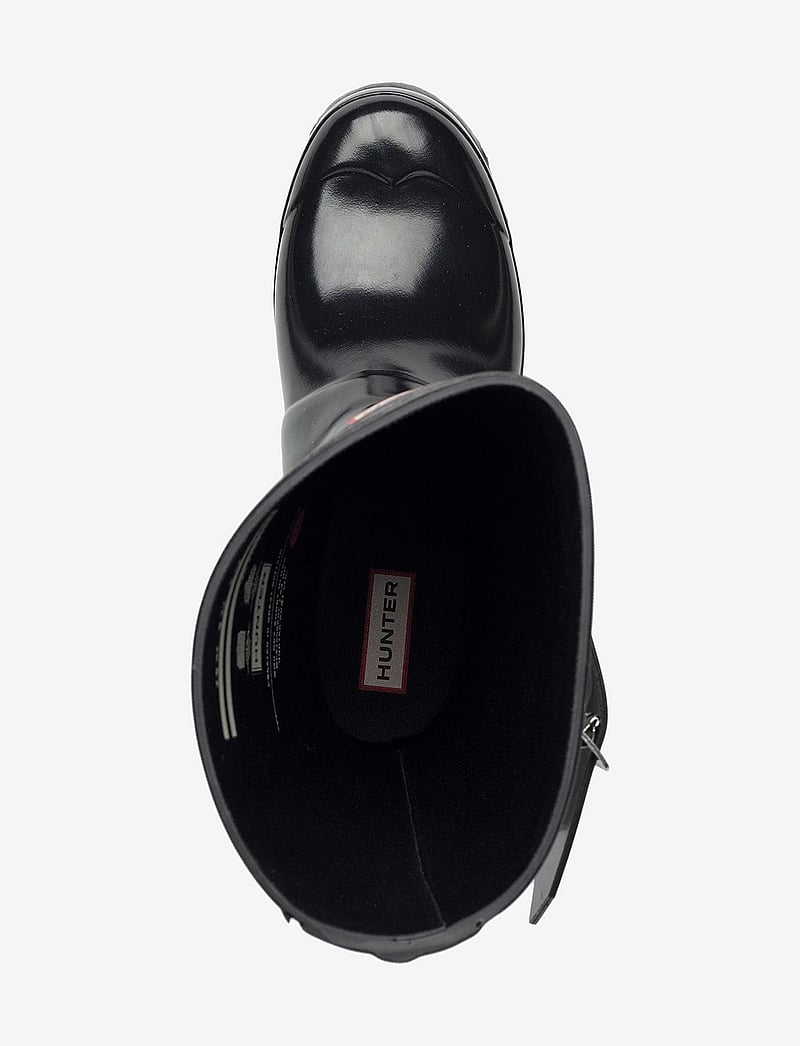 Hunter - WOMENS ORIGINAL SHORT GLOSS BOOT - hverdags stil - black - 3