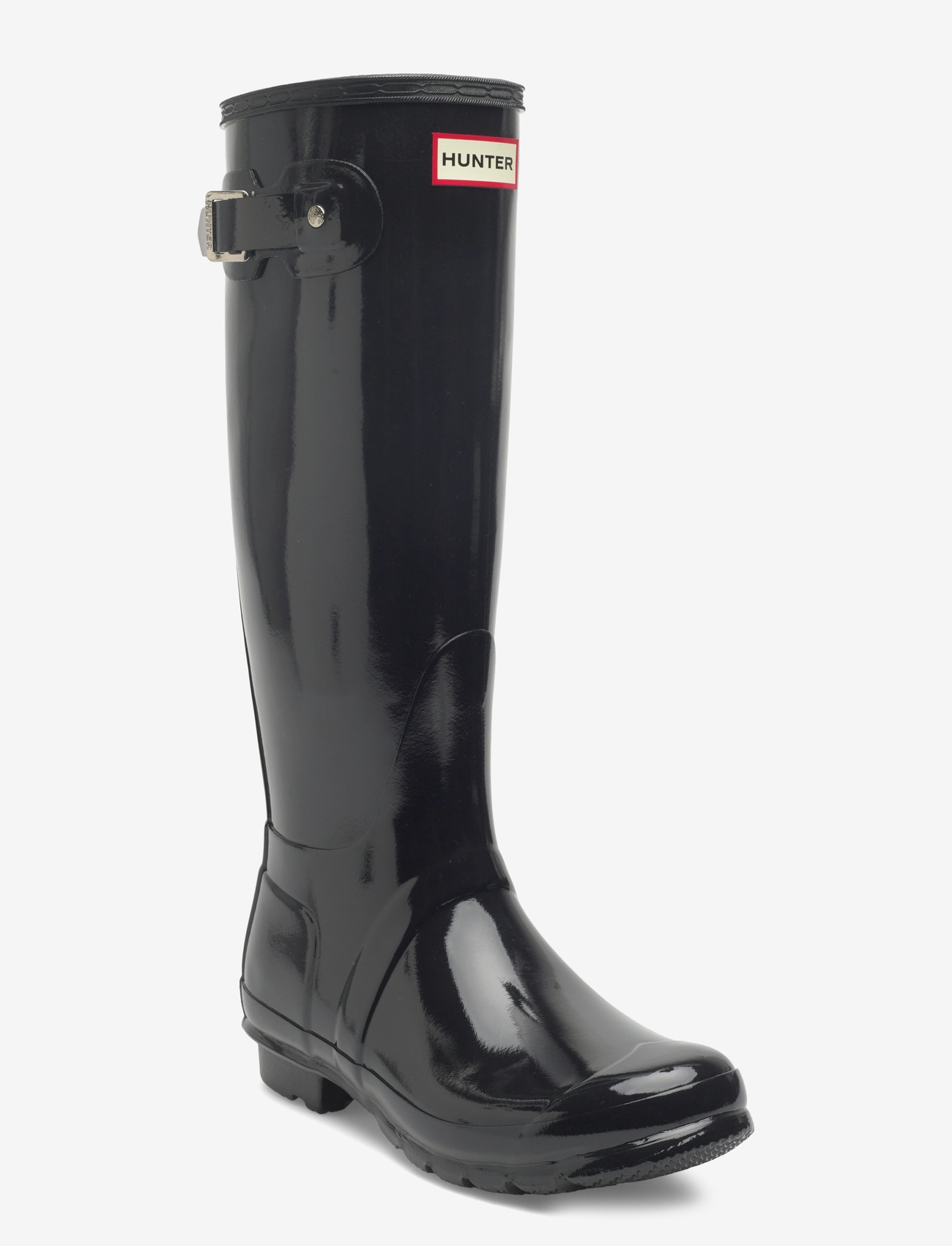 Hunter - WOMENS ORIGINAL TALL GLOSS BOOT - vardagsstil - black - 1