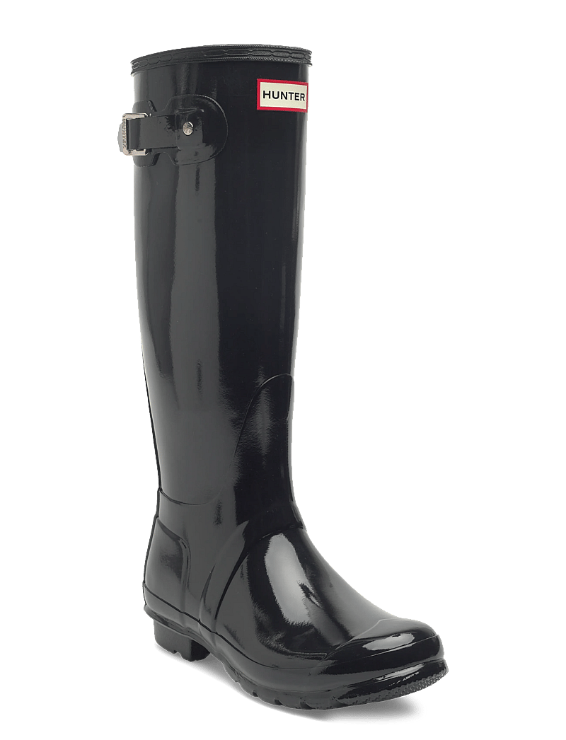 Hunter - WOMENS ORIGINAL TALL GLOSS BOOT - vardagsstil - black - 1