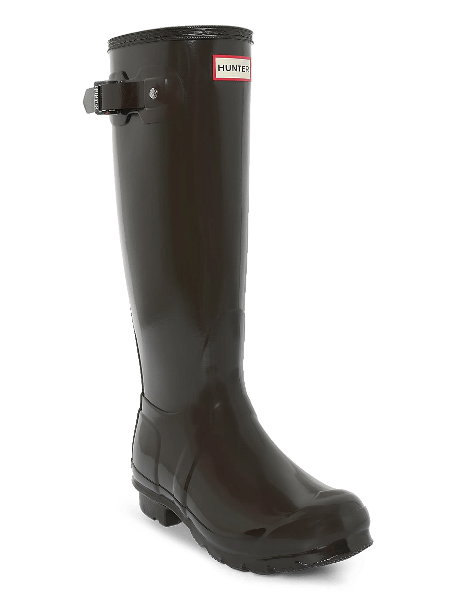 Hunter - WOMENS ORIGINAL TALL GLOSS BOOT - igapäevane stiil - chocolate brown - 0