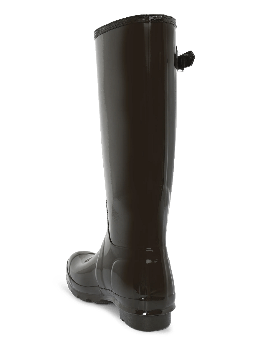 Hunter - WOMENS ORIGINAL TALL GLOSS BOOT - igapäevane stiil - chocolate brown - 1
