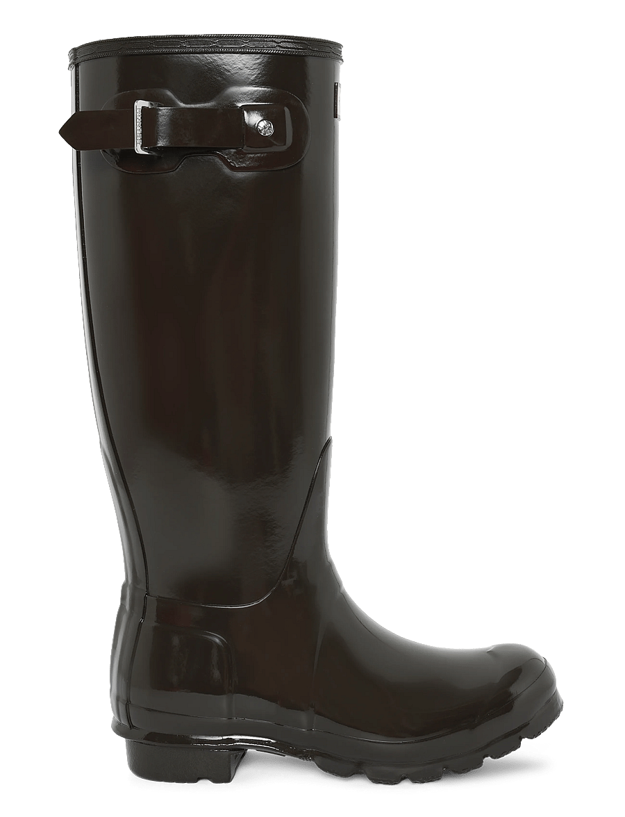 Hunter - WOMENS ORIGINAL TALL GLOSS BOOT - igapäevane stiil - chocolate brown - 2