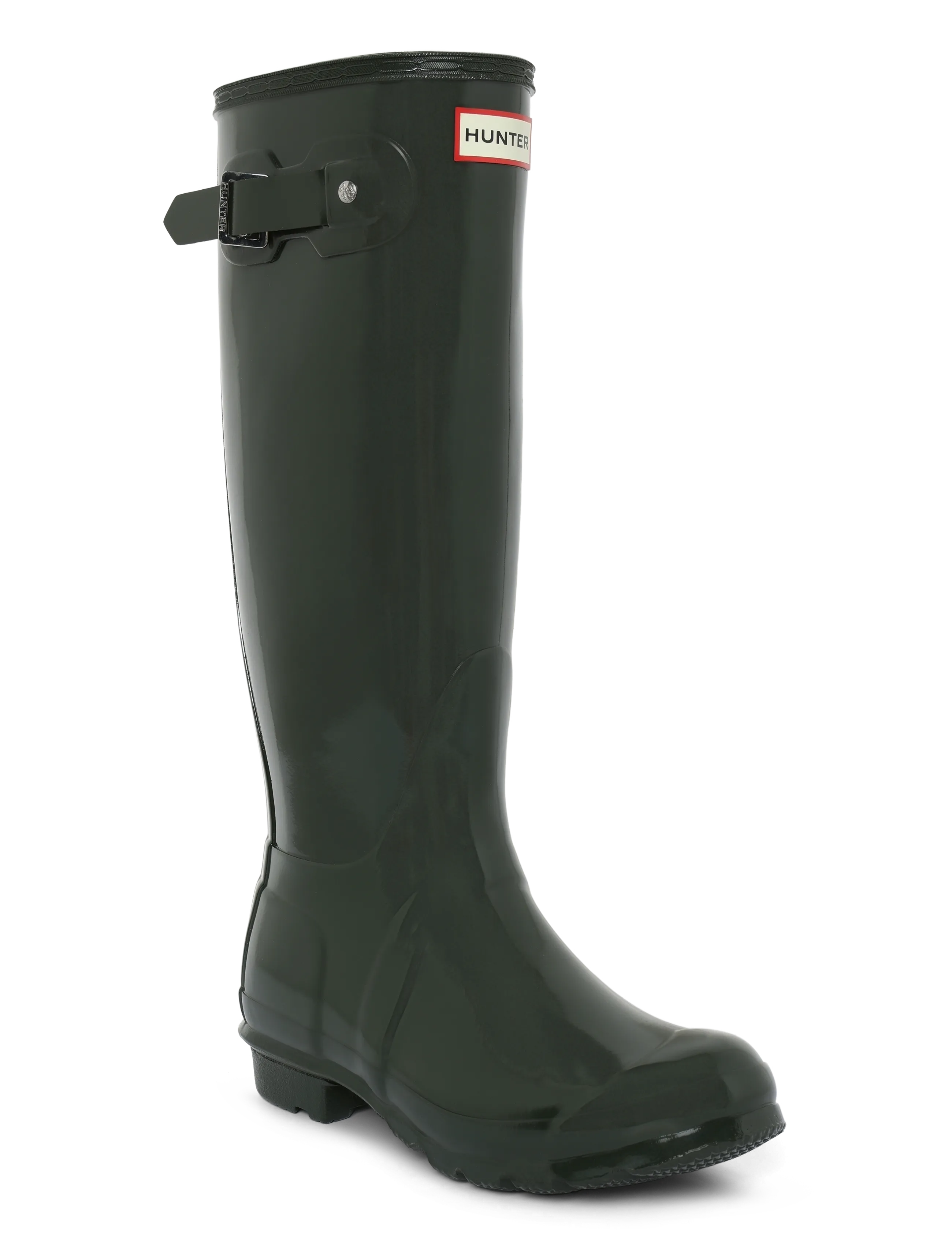 Hunter Womens Original Tall Gloss Boot, 36, Boots, Khakigrün - Rain Frauen