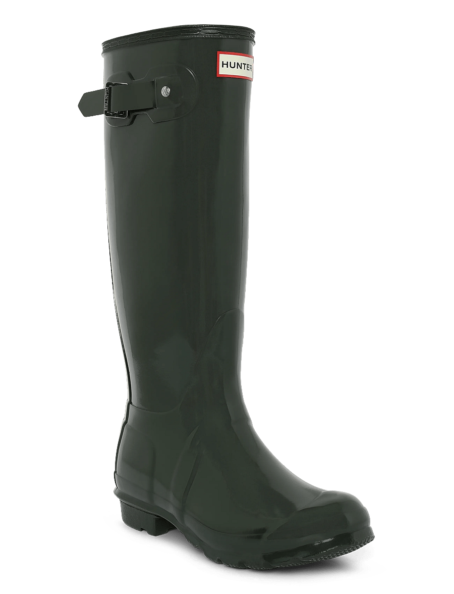 Hunter - WOMENS ORIGINAL TALL GLOSS BOOT - igapäevane stiil - dark olive - 0