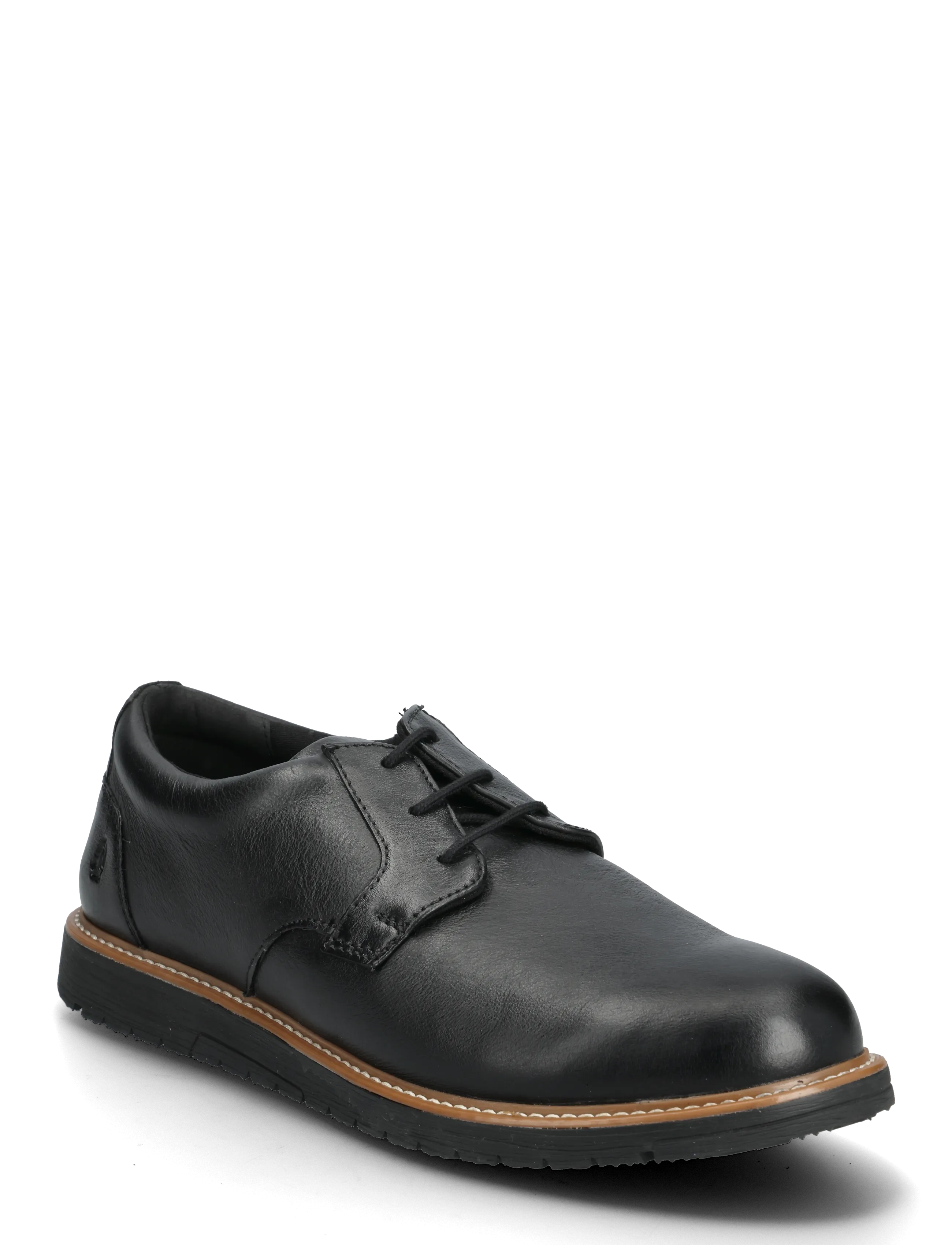 Hush Puppies Men's Jenson Oxford  - Bold Black Leather - Finskor - BOLD BLACK LEATHER / black