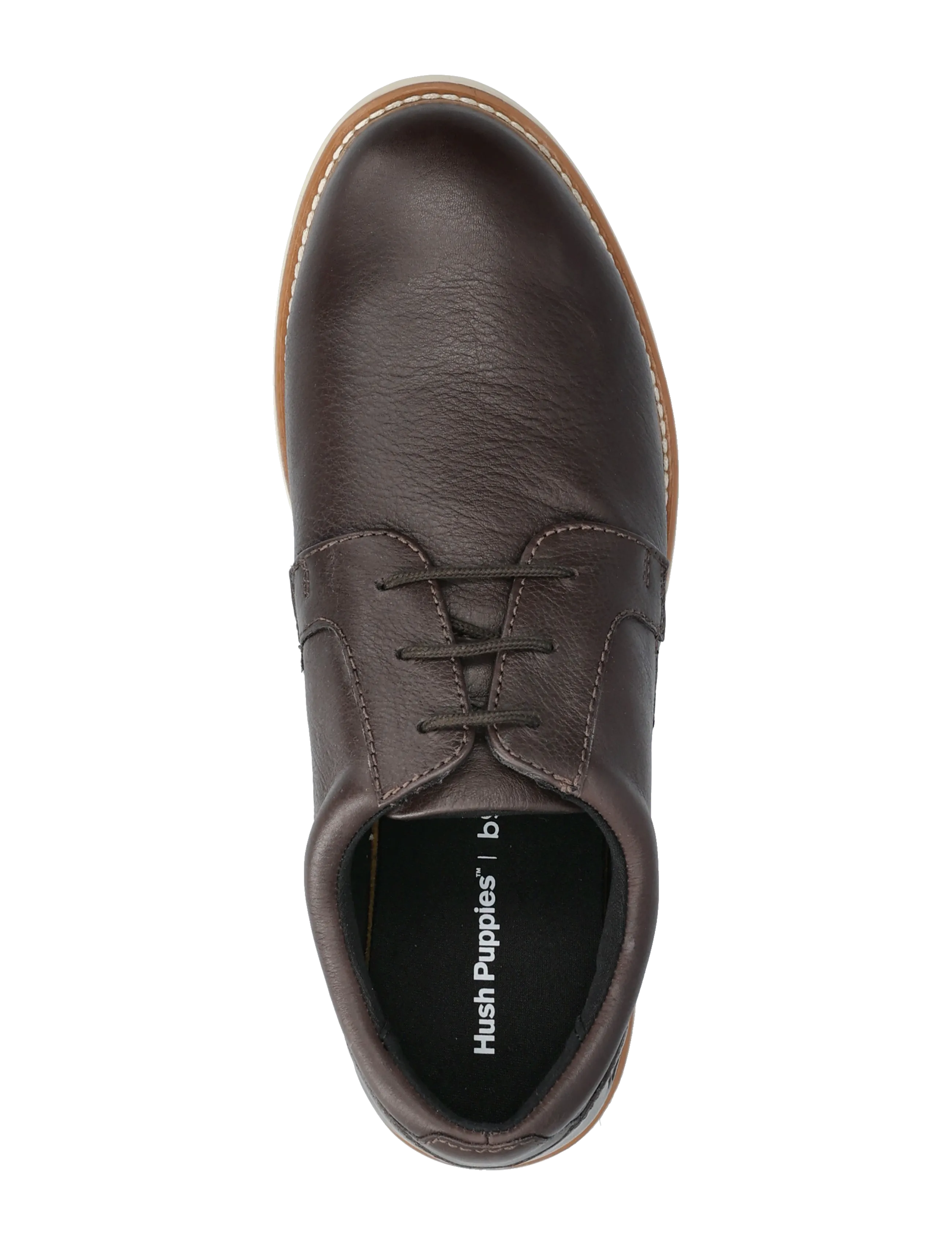 Hush Puppies - Men's Jenson Oxford - Dark Brown Leather - paeltega kingad - dark brown leather - 3