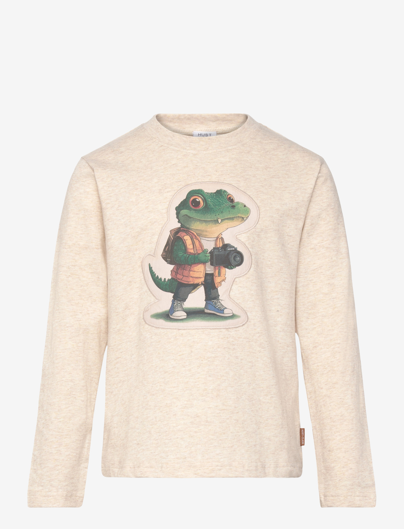Hust & Claire - HCAnton Croco - langærmede t-shirts - wheat melange - 0