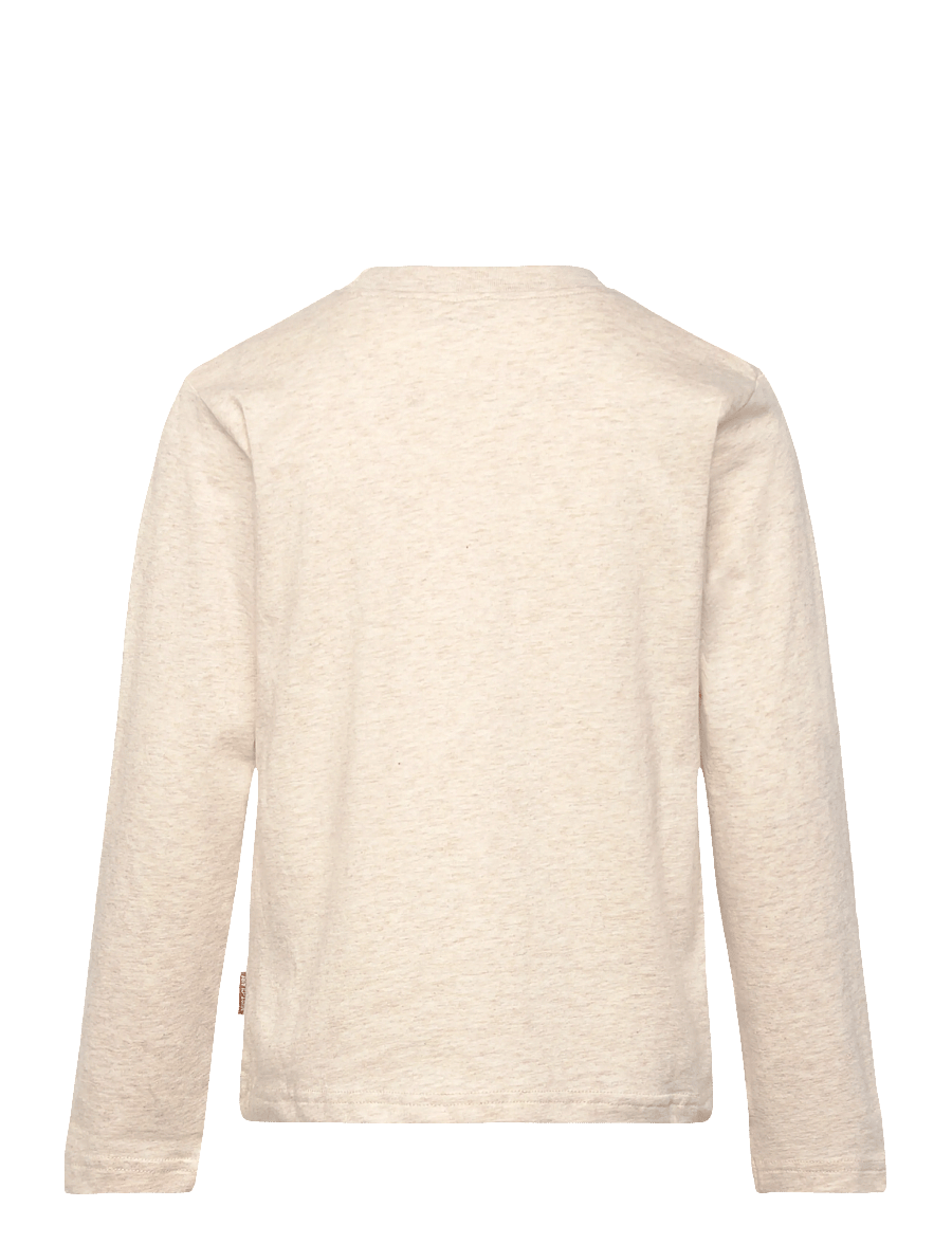 Hust & Claire - HCAnton Croco - langermede t-skjorter - wheat melange - 1