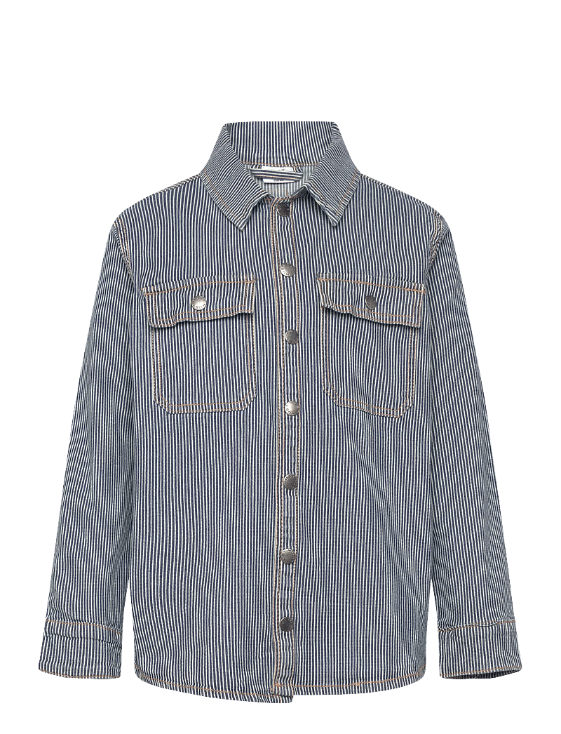 Hust & Claire - HCJack Yd stripe - overshirts - blue denim - 0
