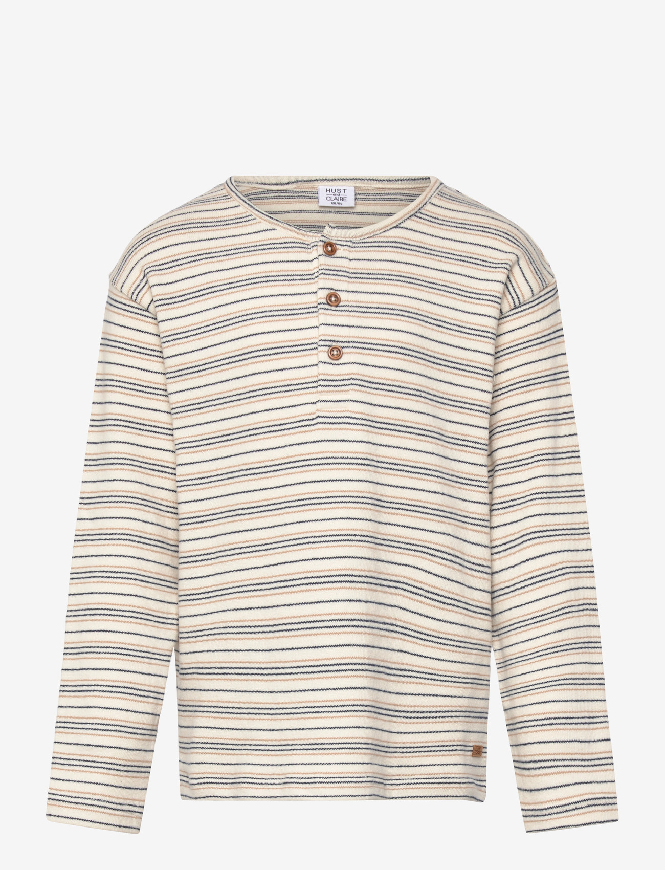 Hust & Claire - HCSune Knitted stripe - långärmade t-shirts - snow white - 0
