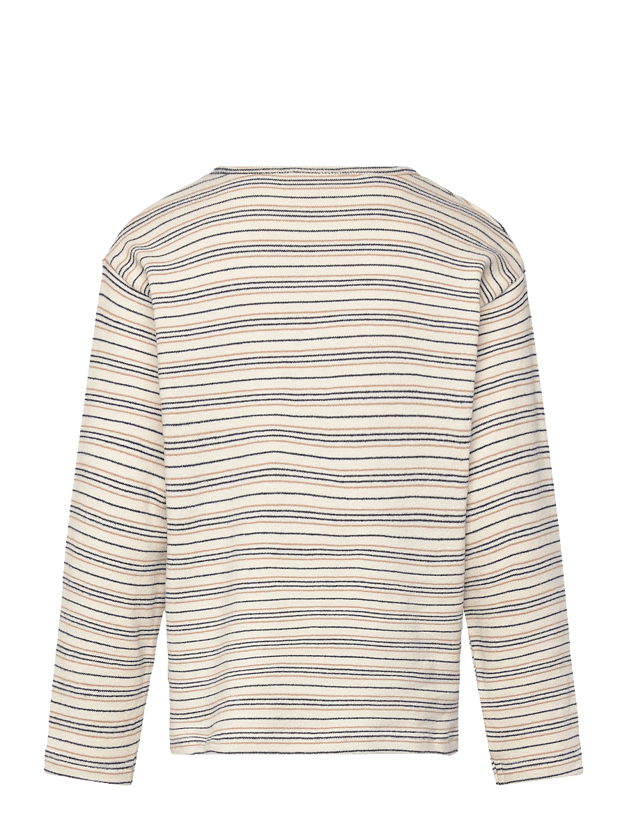 Hust & Claire - HCSune Knitted stripe - lange mouwen - snow white - 1