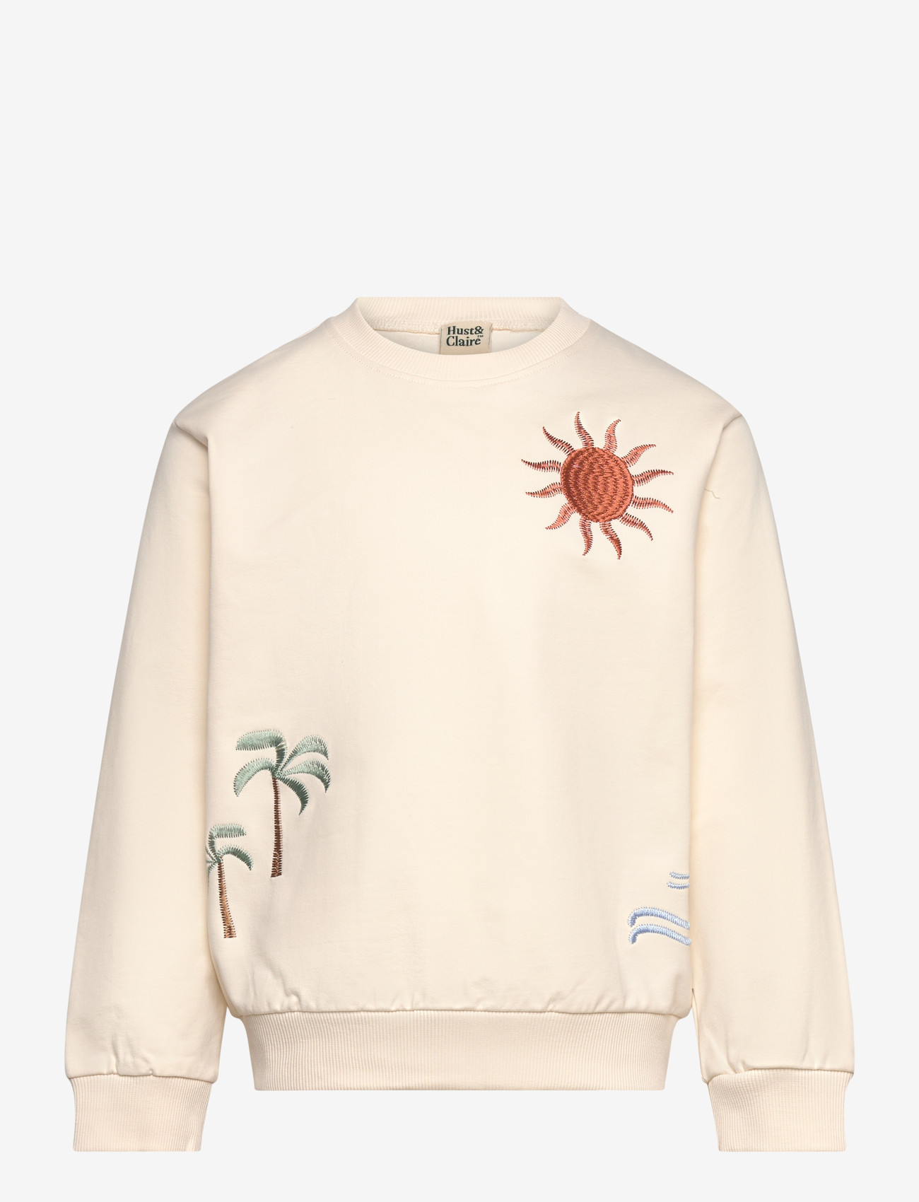 Hust & Claire - HCSejer Palms - sweatshirts - sandshell - 0