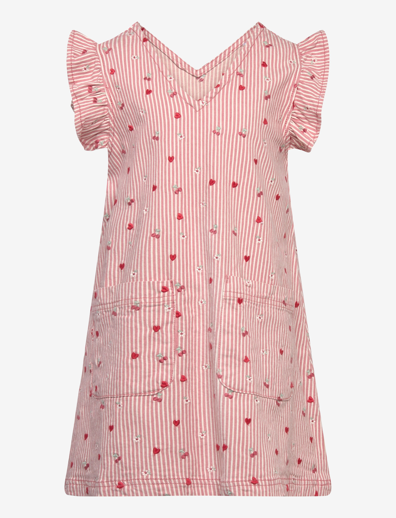 Hust & Claire - HCKaroline Stripes - short-sleeved baby dresses - sorbet - 0