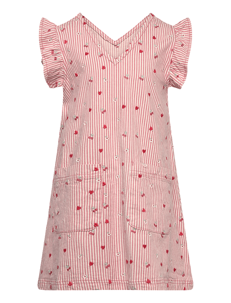 Hust & Claire - HCKaroline Stripes - short-sleeved baby dresses - sorbet - 0
