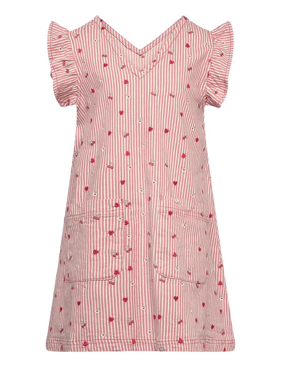 Hust & Claire - HCKaroline Stripes - kortærmede babykjoler - sorbet - 0