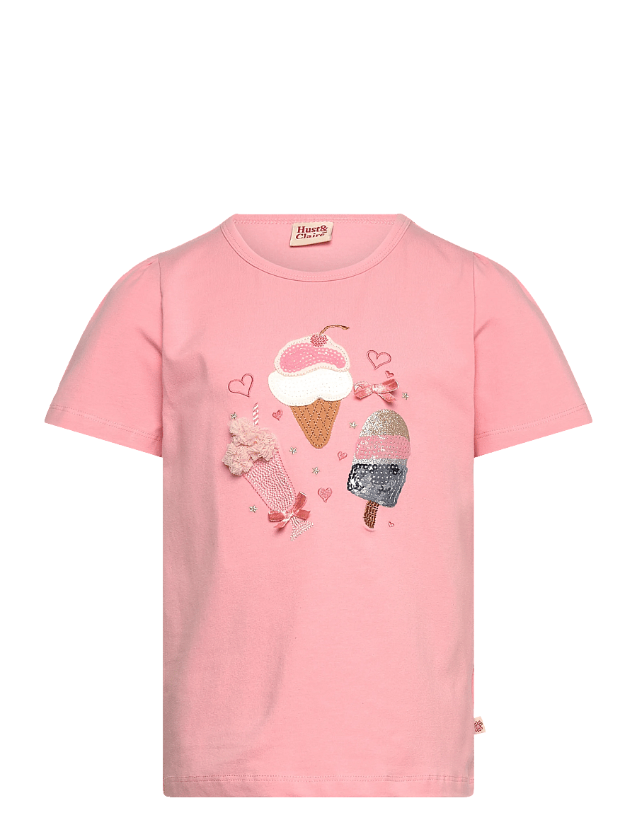 Hust & Claire - HCAlma Ice cream - short-sleeved t-shirts - shell - 0