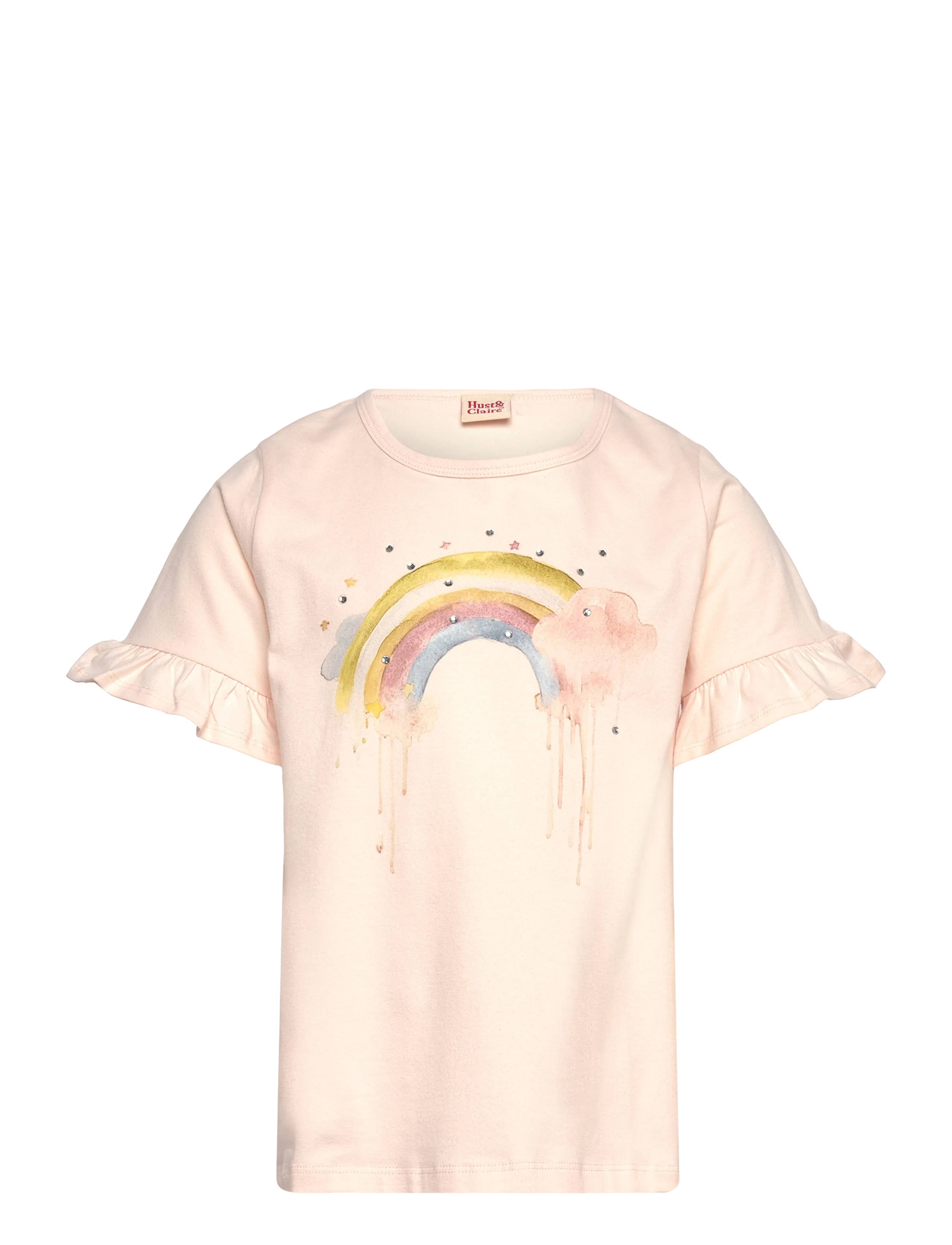 Hust & Claire Hcalma Rainbow, 104, T-shirts, Rosa - Short-sleeved, Kinder