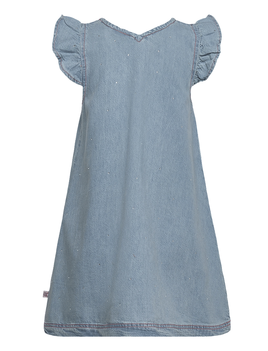 Hust & Claire - HCKaroline Sparkling - kortærmede babykjoler - blue denim - 1