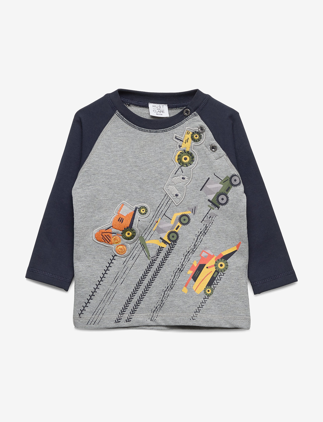 Hust & Claire - Allan - T-shirt l/s - soft grey melange - 0