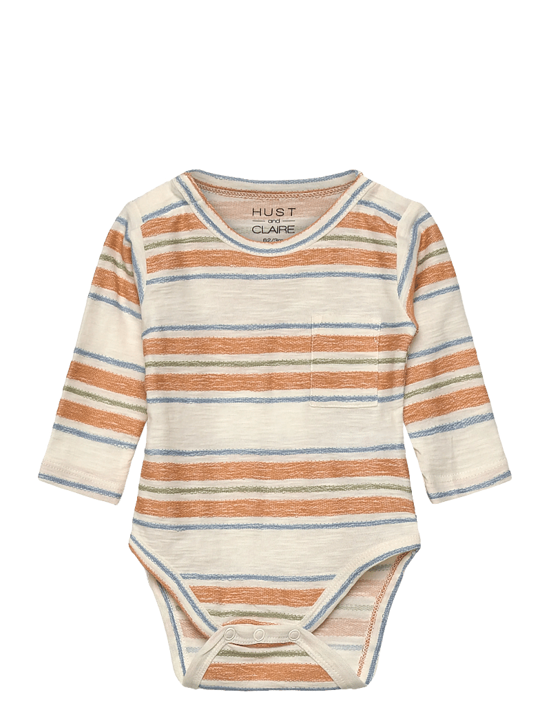 Hust & Claire - HCBuster Loop Striped - långärmade bodysuits - ivory - 0