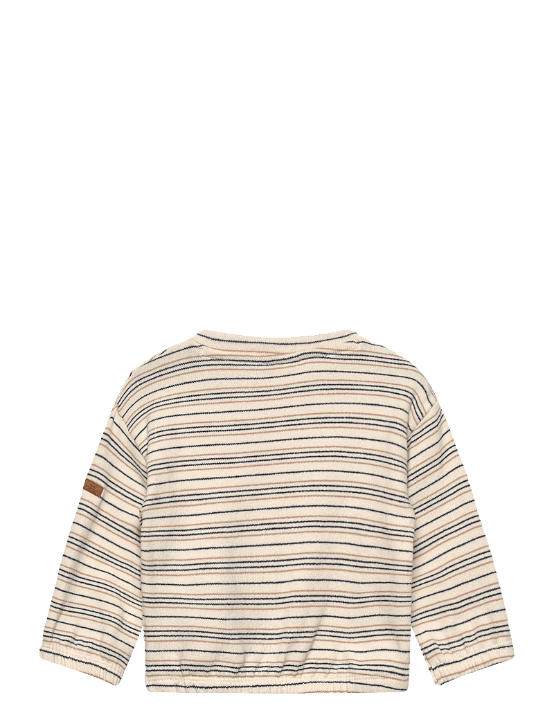 Hust & Claire - HCSigurt Fine striped knit - dressipluusid - snow white - 1