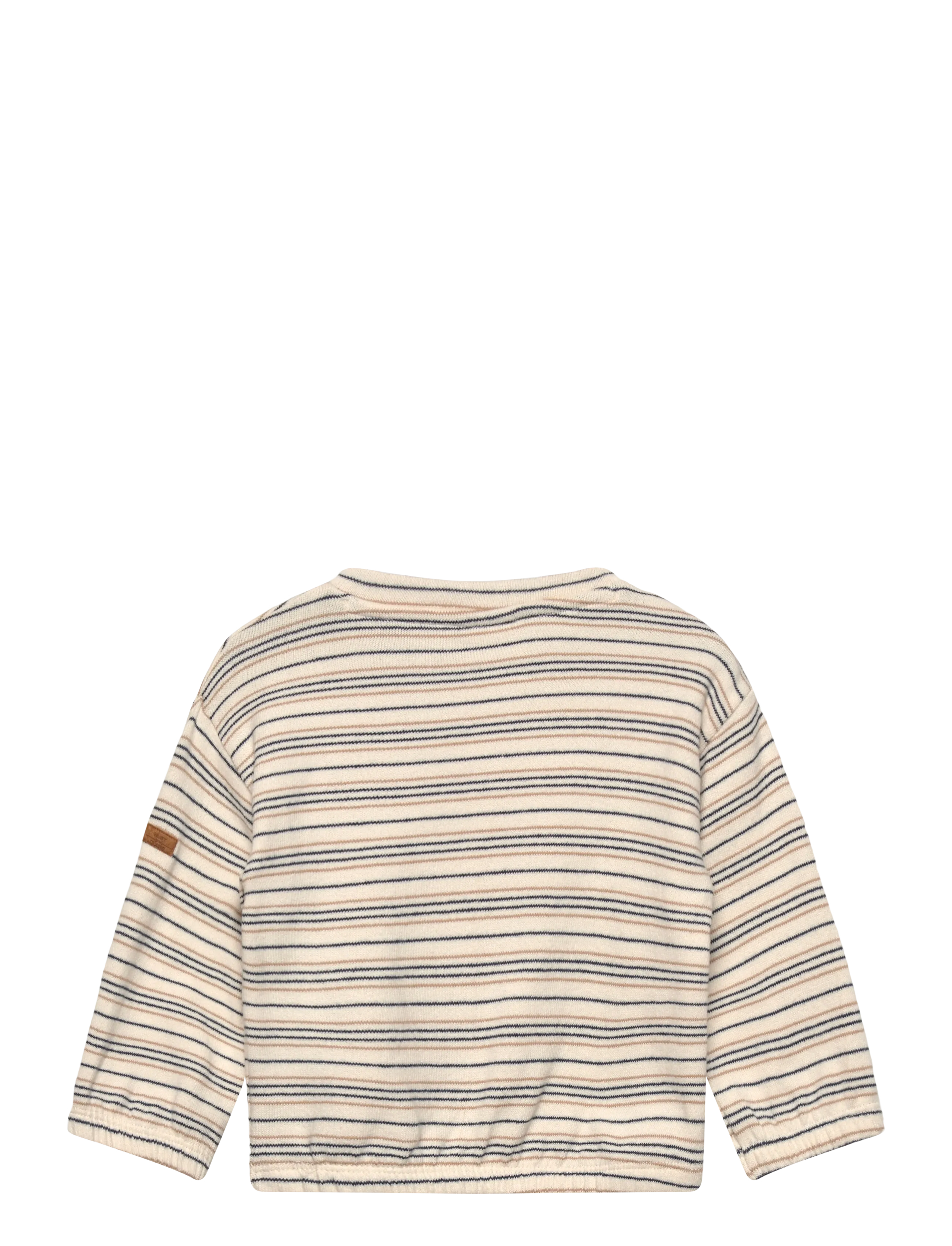 Hust & Claire - HCSigurt Fine striped knit - sweatshirts - snow white - 1