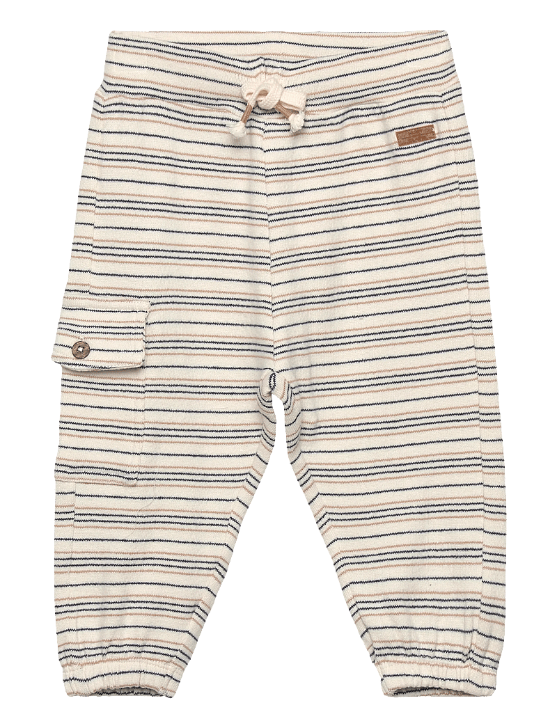 Hust & Claire - HCGus Fine striped knit - sweatpants - snow white - 0