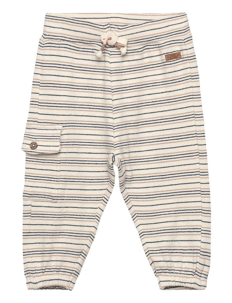 Hust & Claire - HCGus Fine striped knit - dressipüksid - snow white - 0